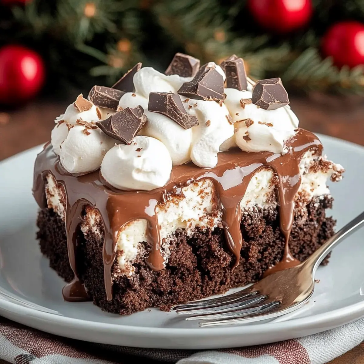 Hot Chocolate Poke Cake