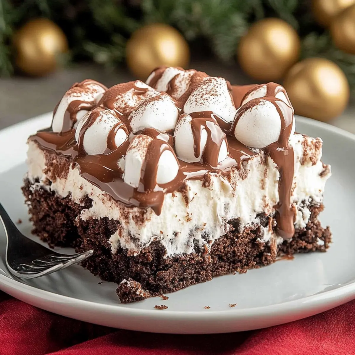 Hot Chocolate Poke Cake