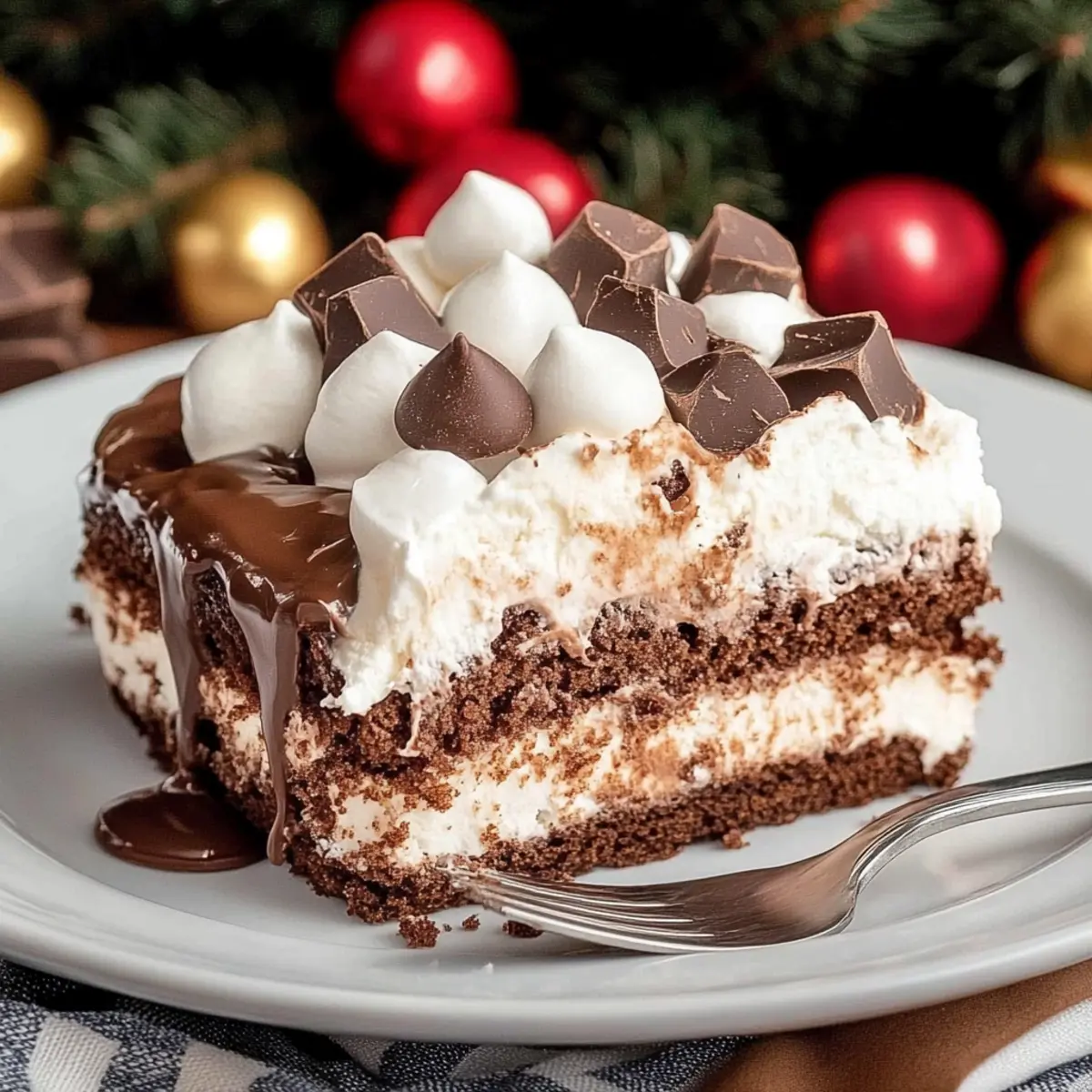 Hot Chocolate Poke Cake