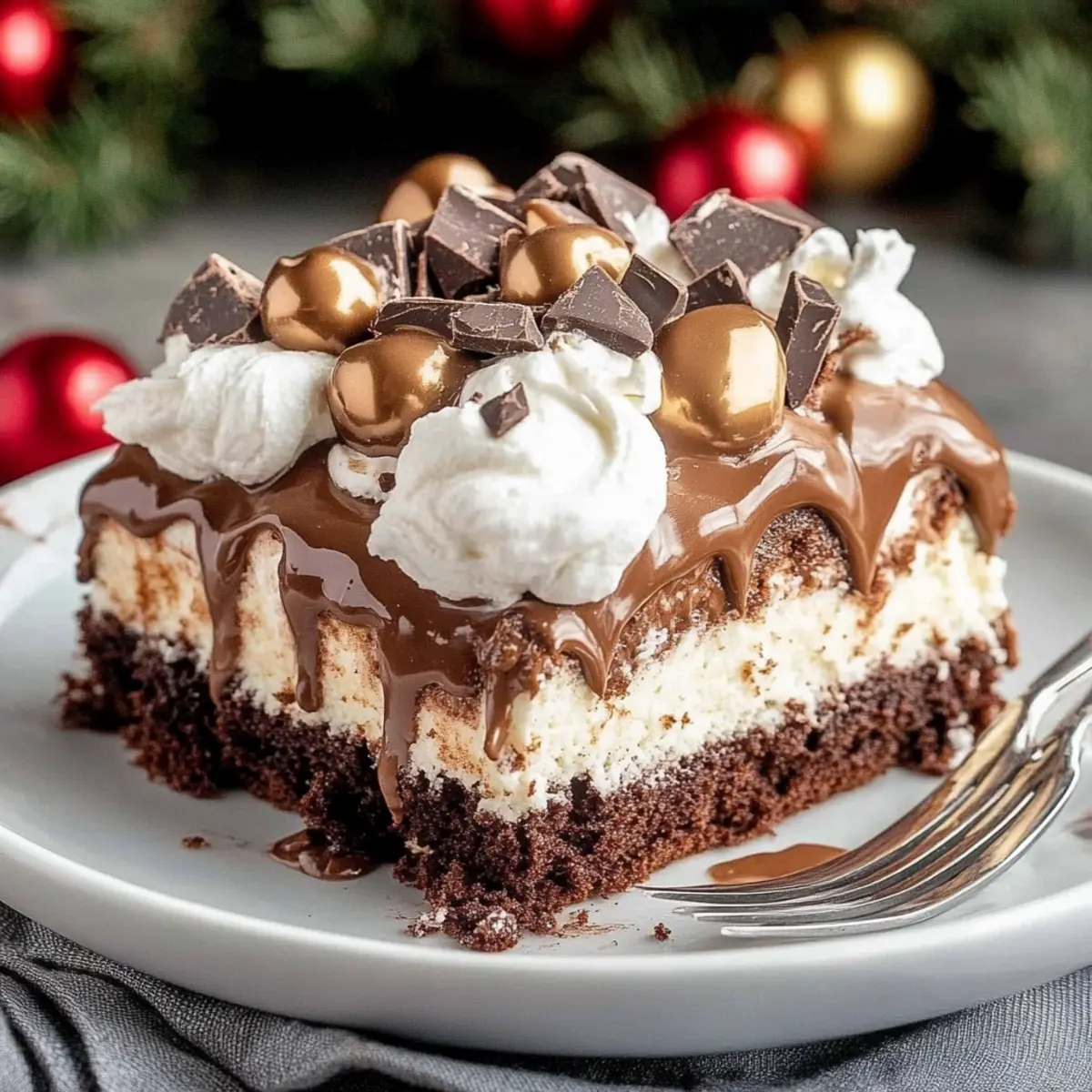 Hot Chocolate Poke Cake