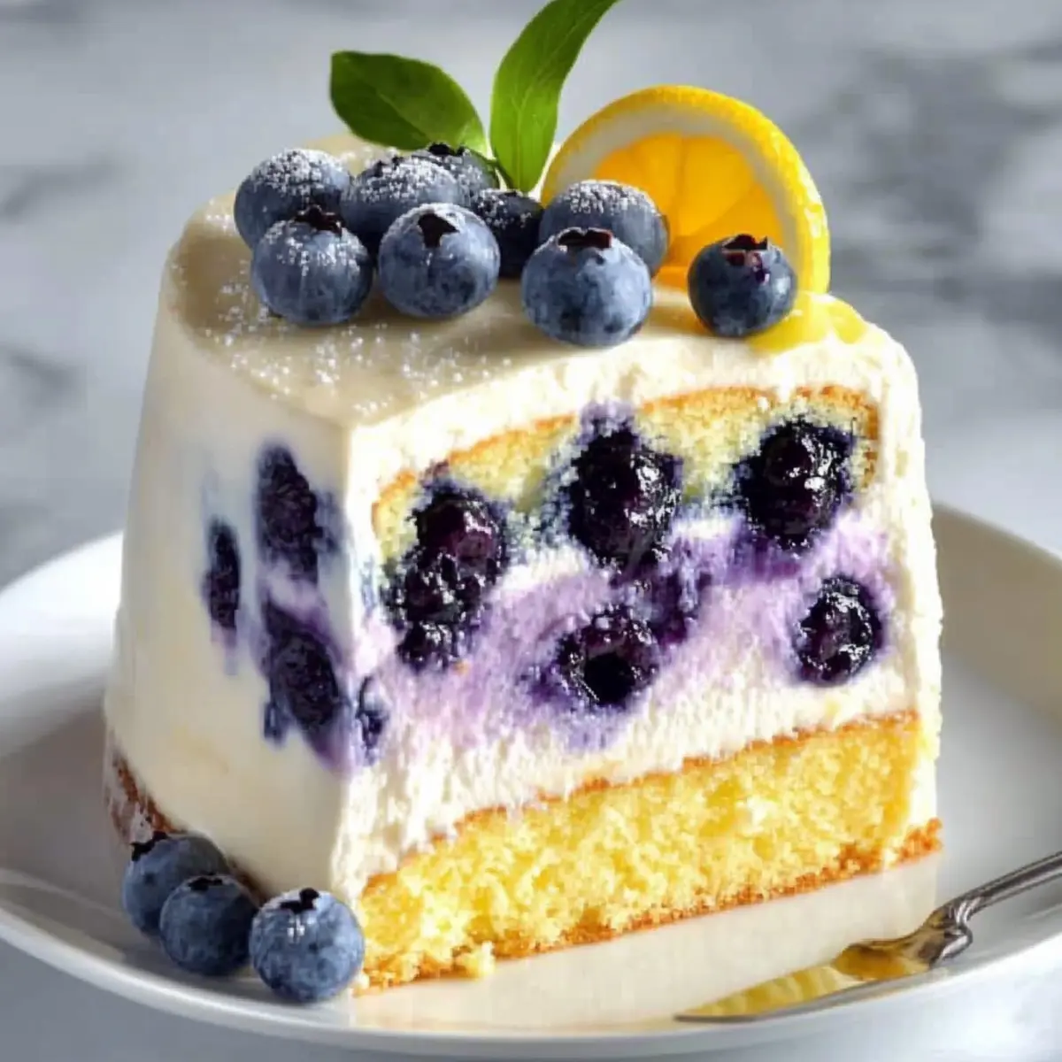Lemon Blueberry Cheesecake Cake