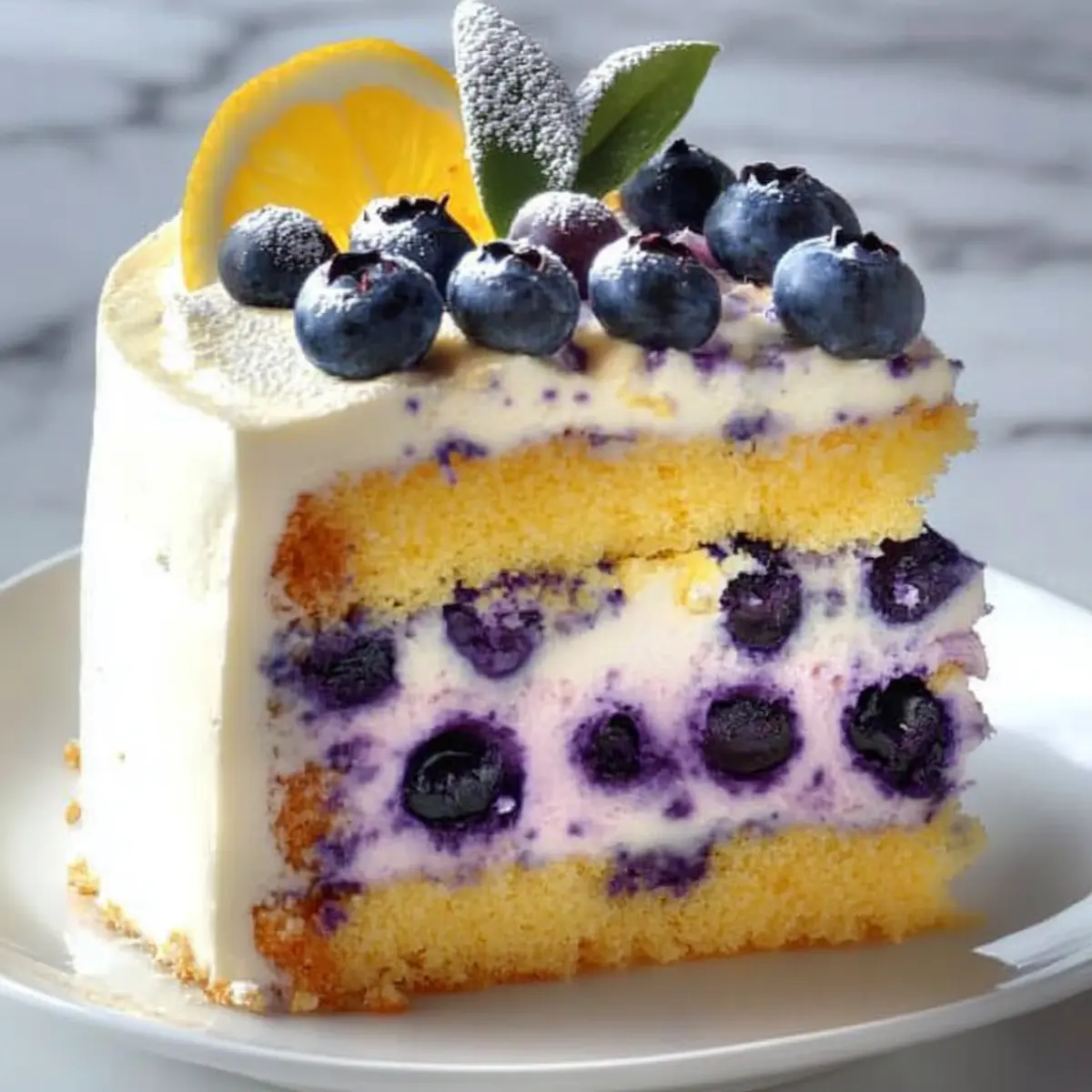 Lemon Blueberry Cheesecake Cake