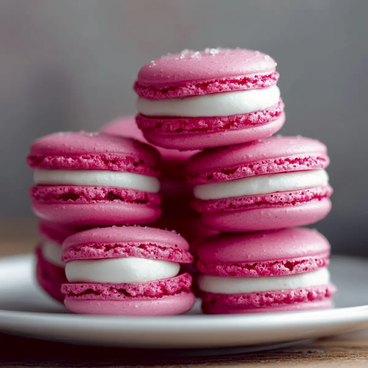 Raspberry Macaron Stack