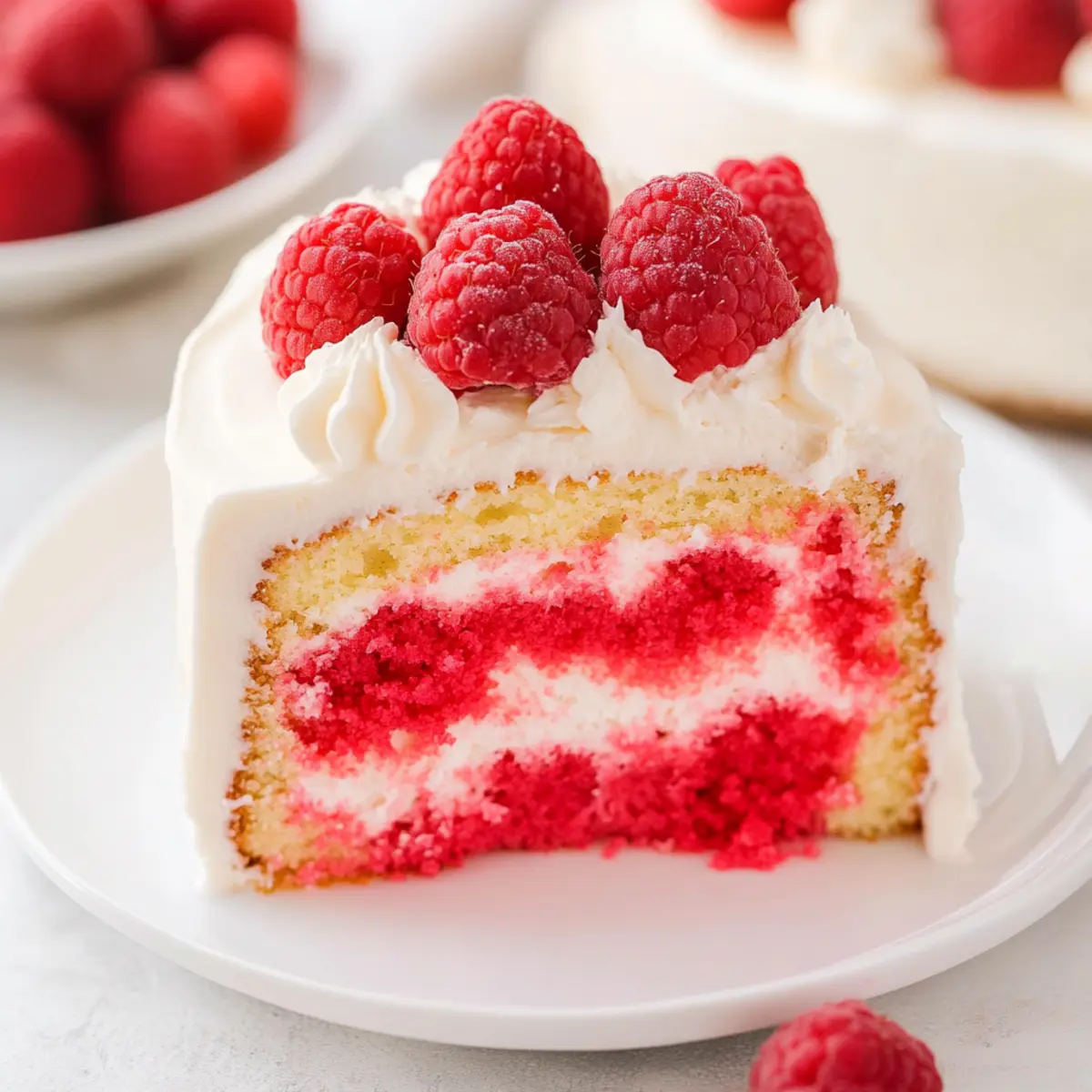 Raspberry Poke Cake