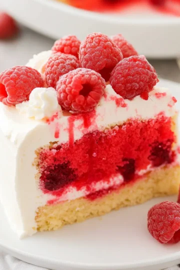 Raspberry Poke Cake