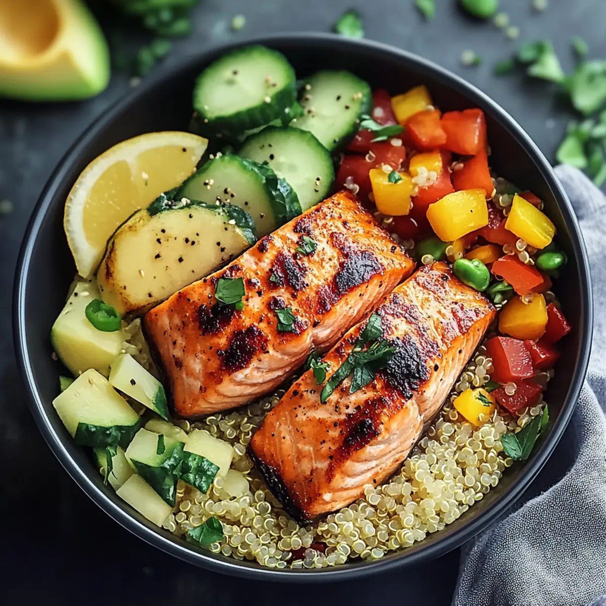 Salmon and Quinoa Bowl