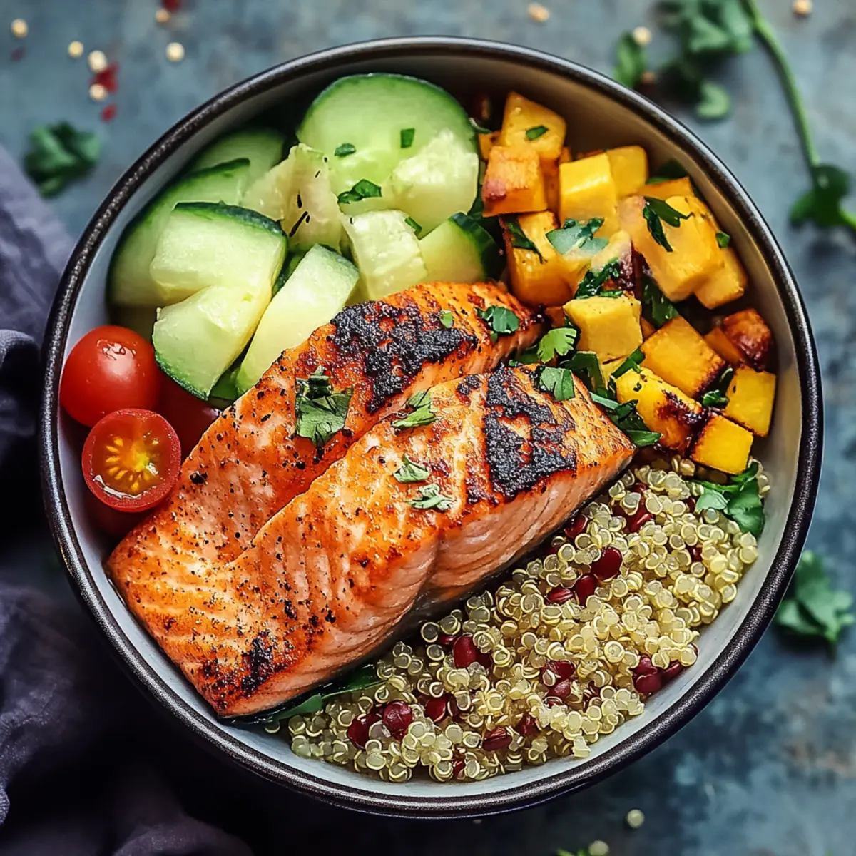 Salmon and Quinoa Bowl