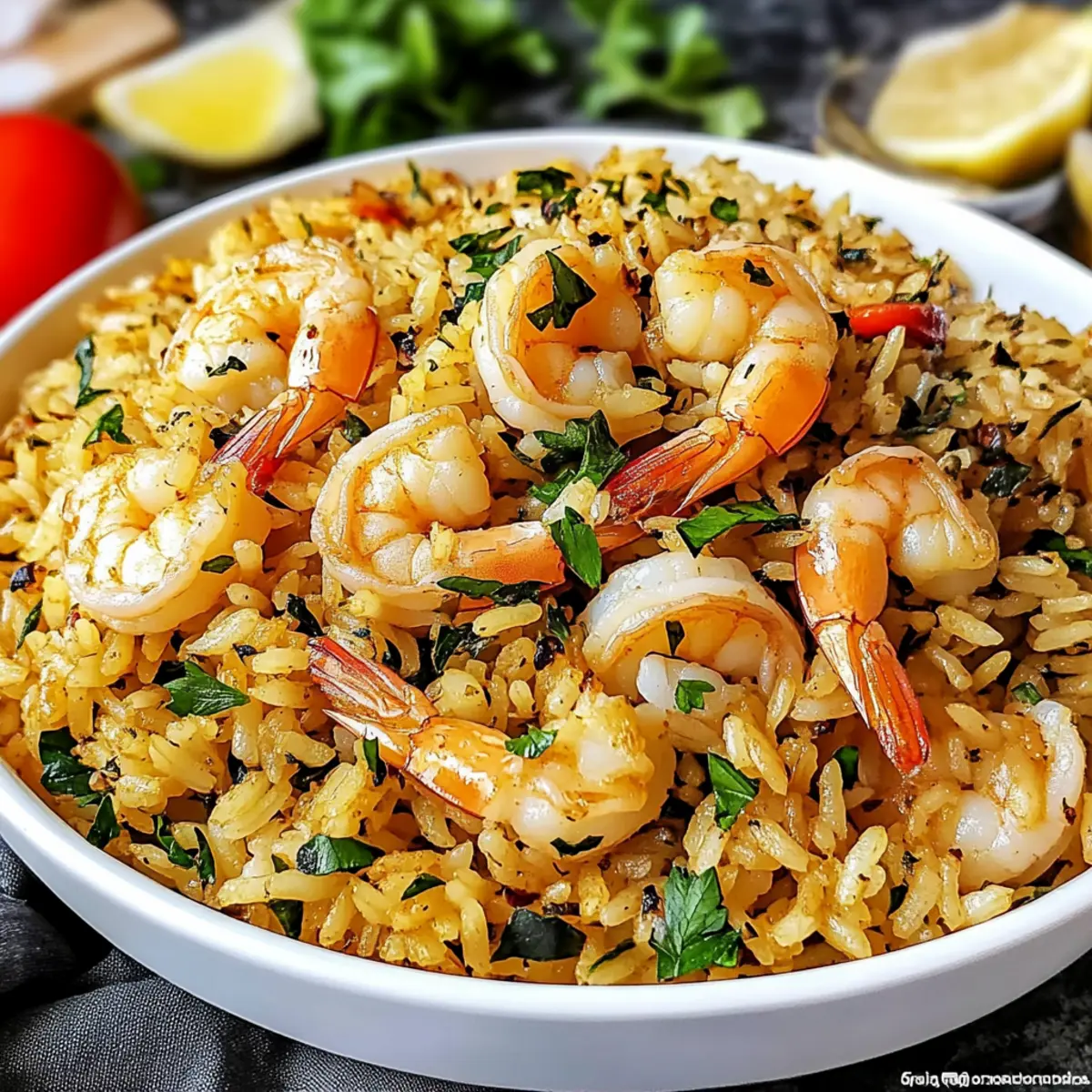 Shrimp Rice with Herbs