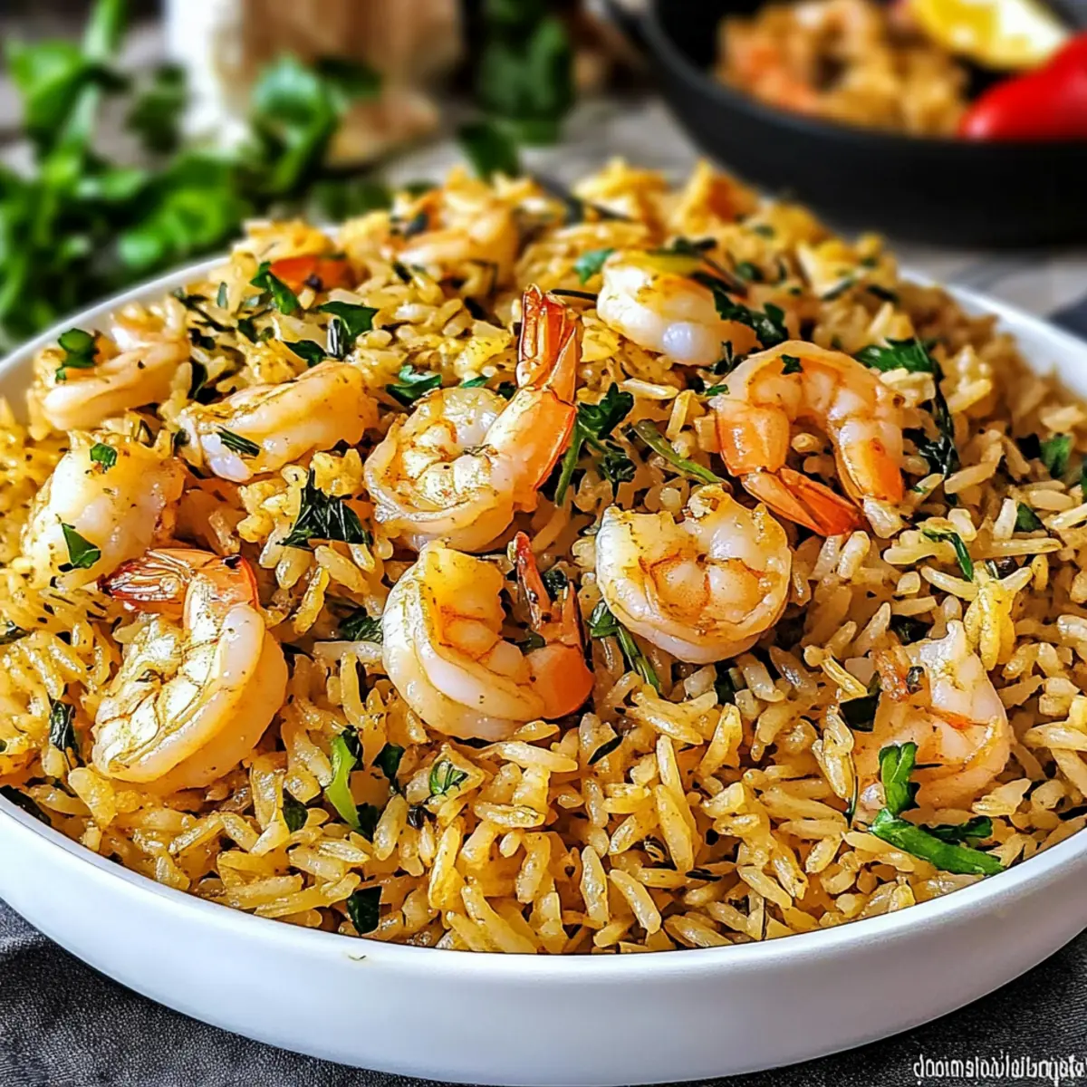 Shrimp Rice with Herbs
