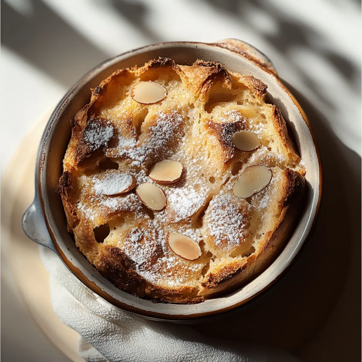 Almond Croissant Bread Pudding