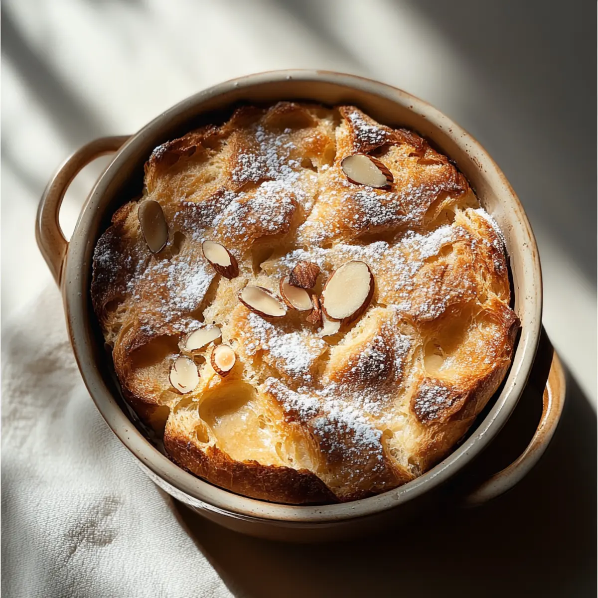 Almond Croissant Bread Pudding