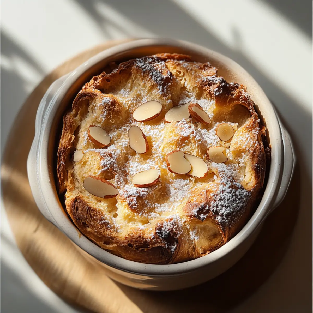 Almond Croissant Bread Pudding