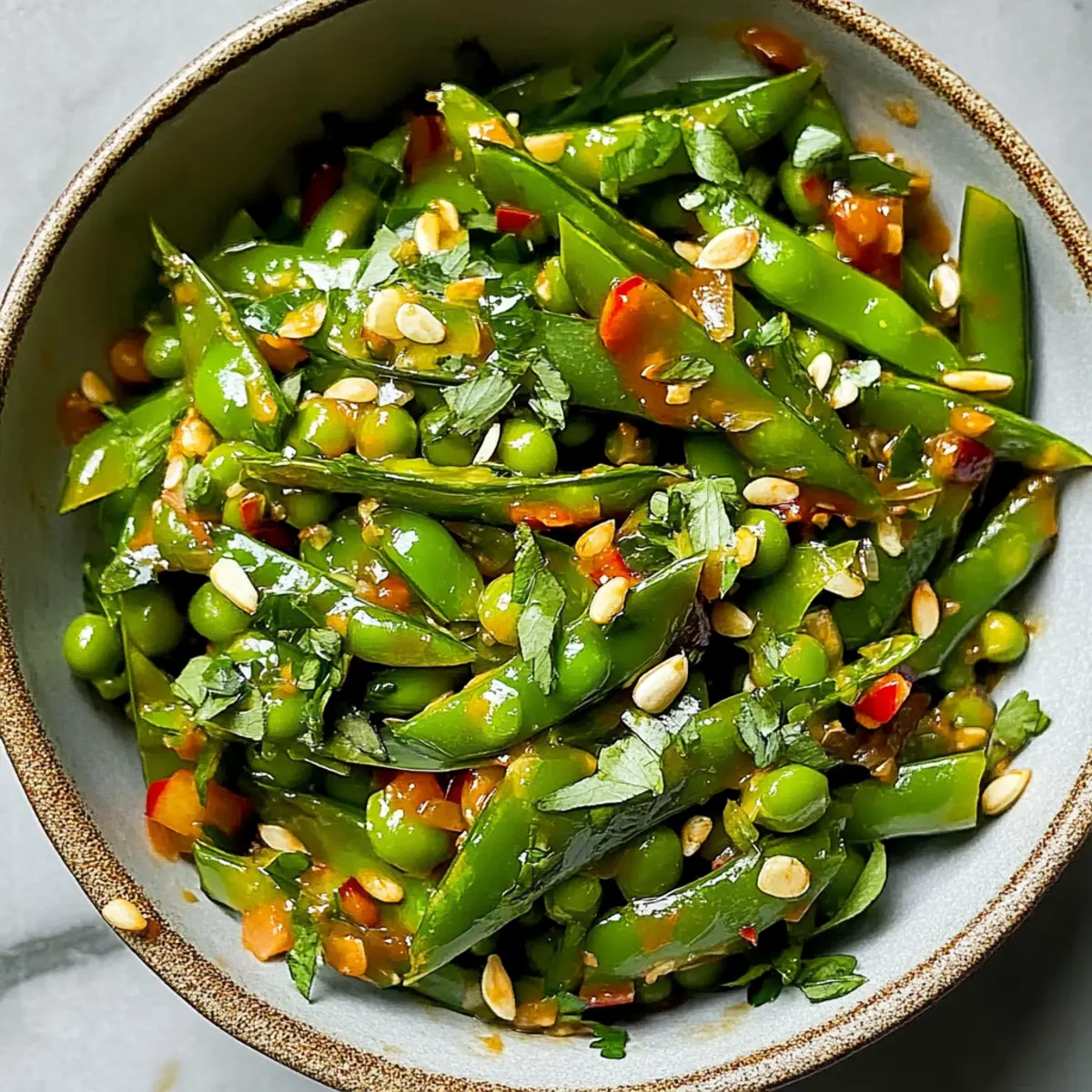 Chili Crisp Snap Pea Salad
