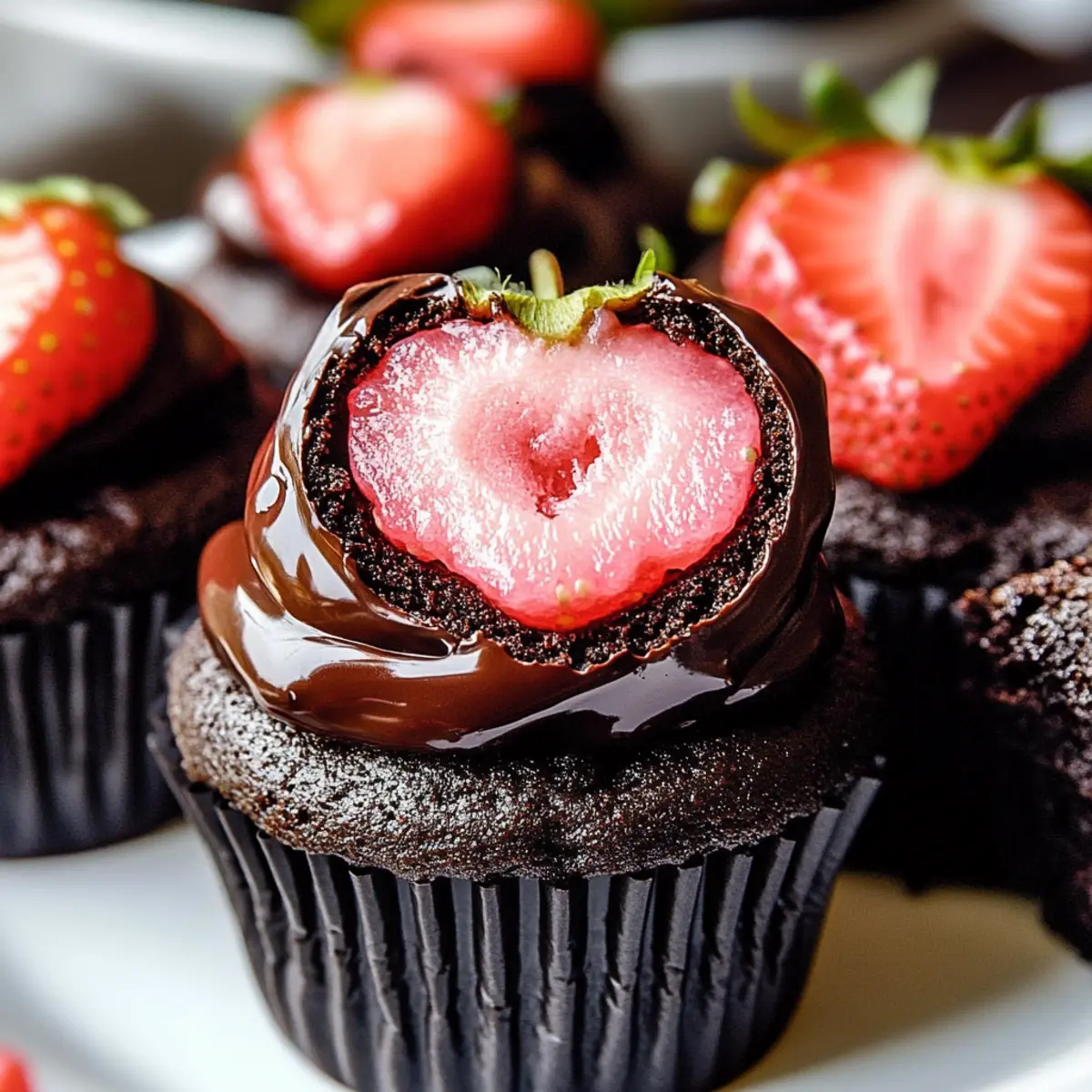 Chocolate Covered Strawberry Cupcakes