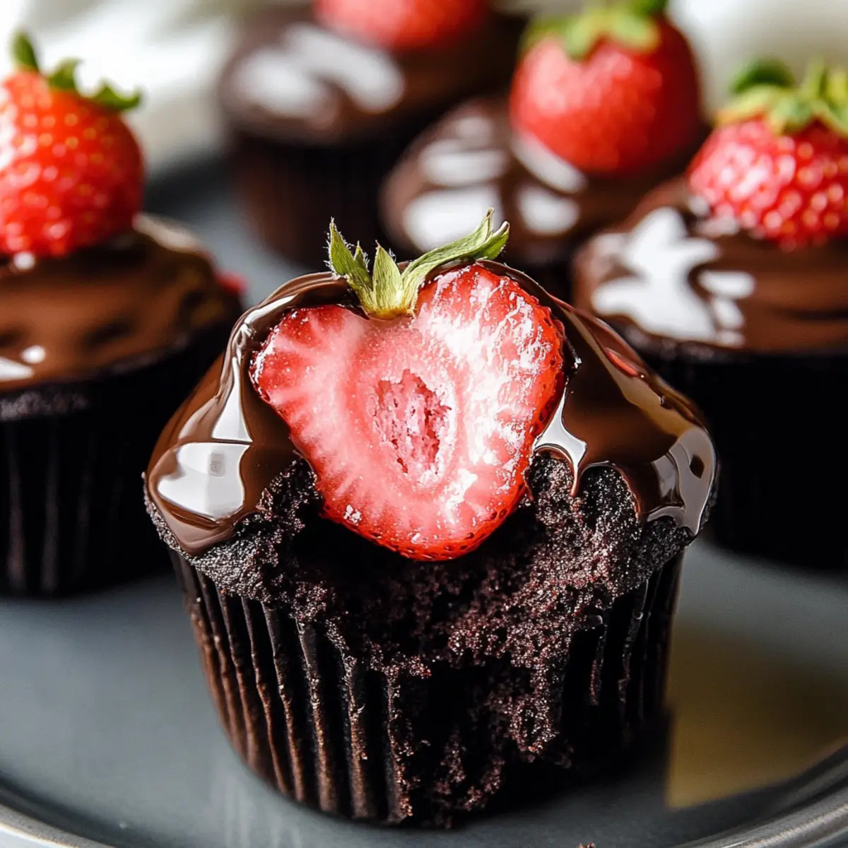 Chocolate Covered Strawberry Cupcakes