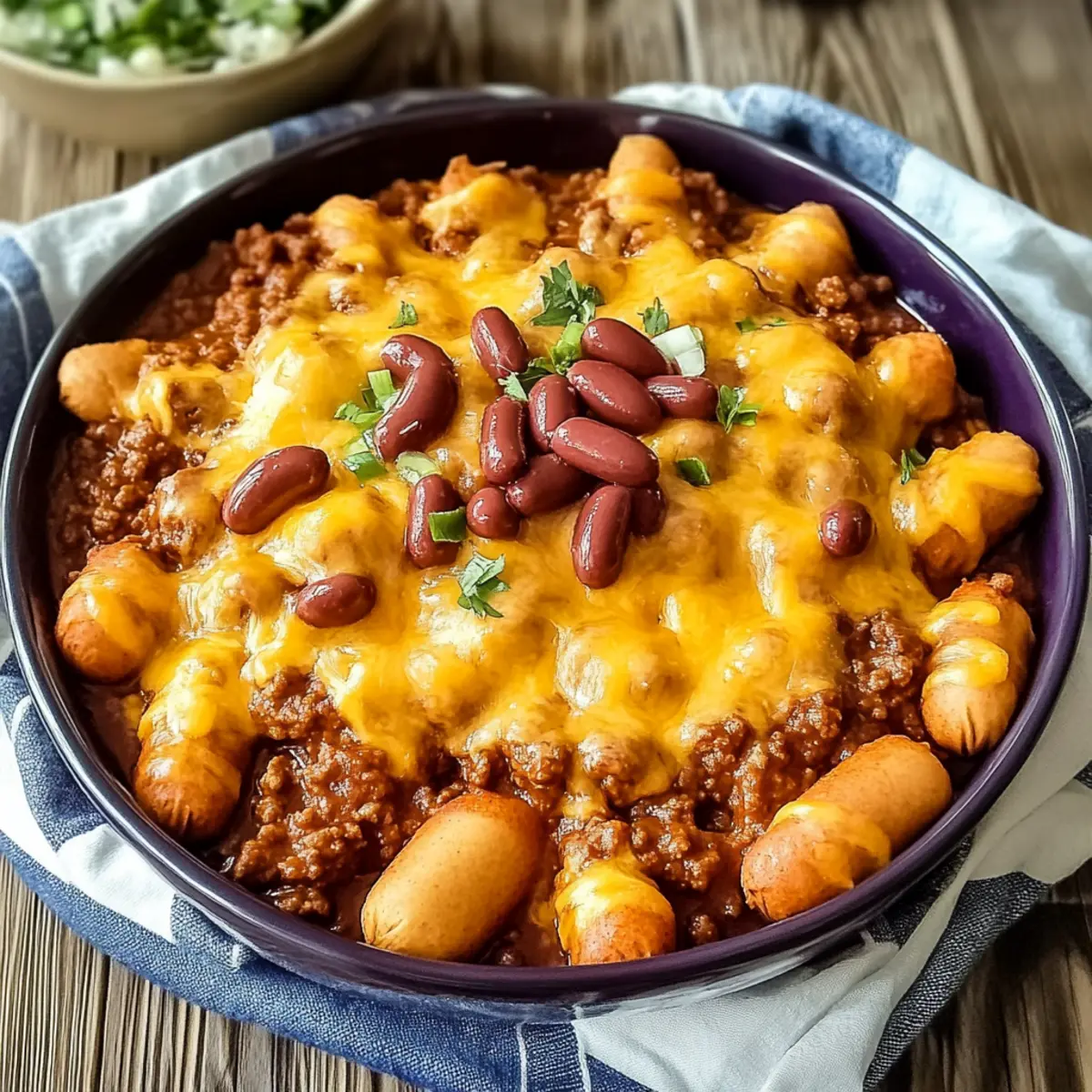 Crockpot Chili Dog Casserole