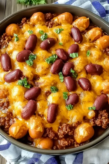 Crockpot Chili Dog Casserole