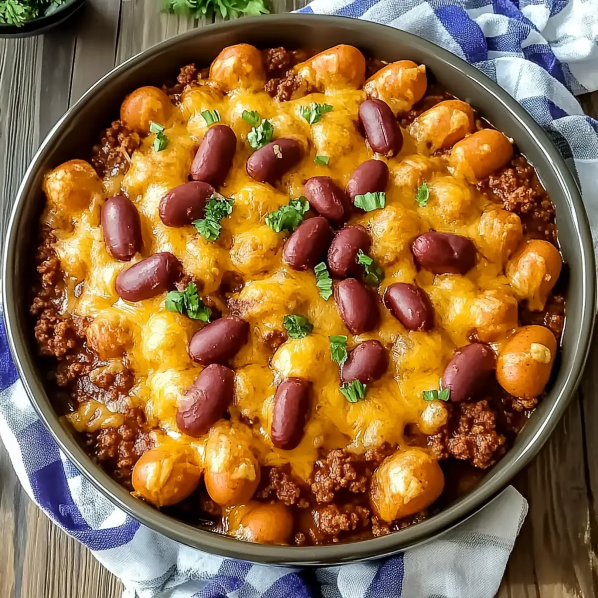 Crockpot Chili Dog Casserole