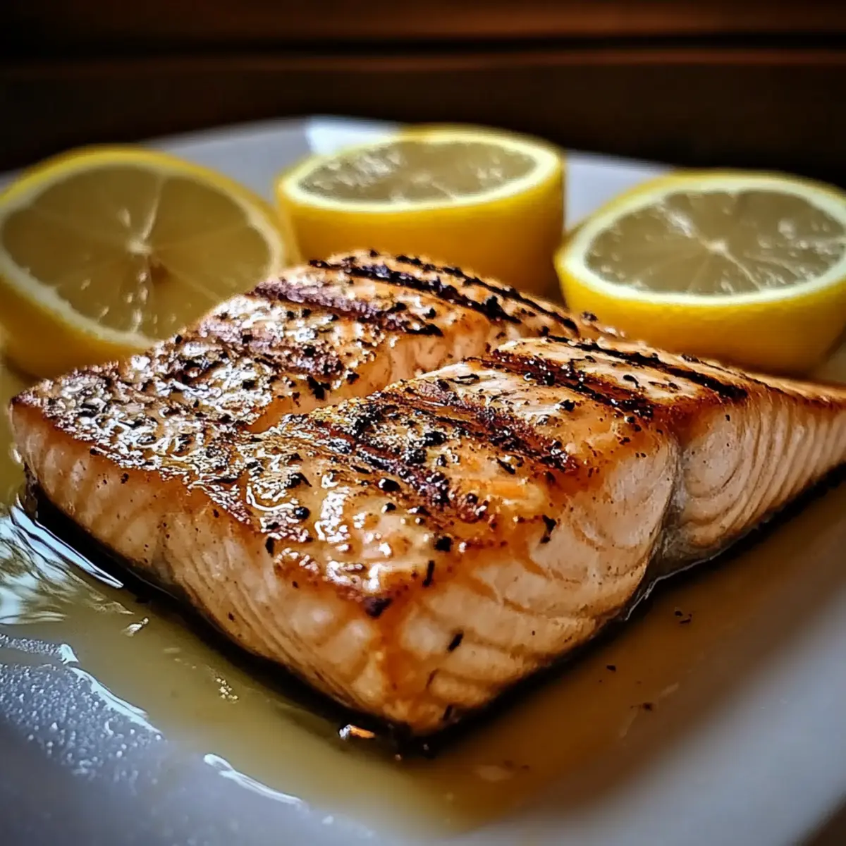 Grilled Salmon with Lemon