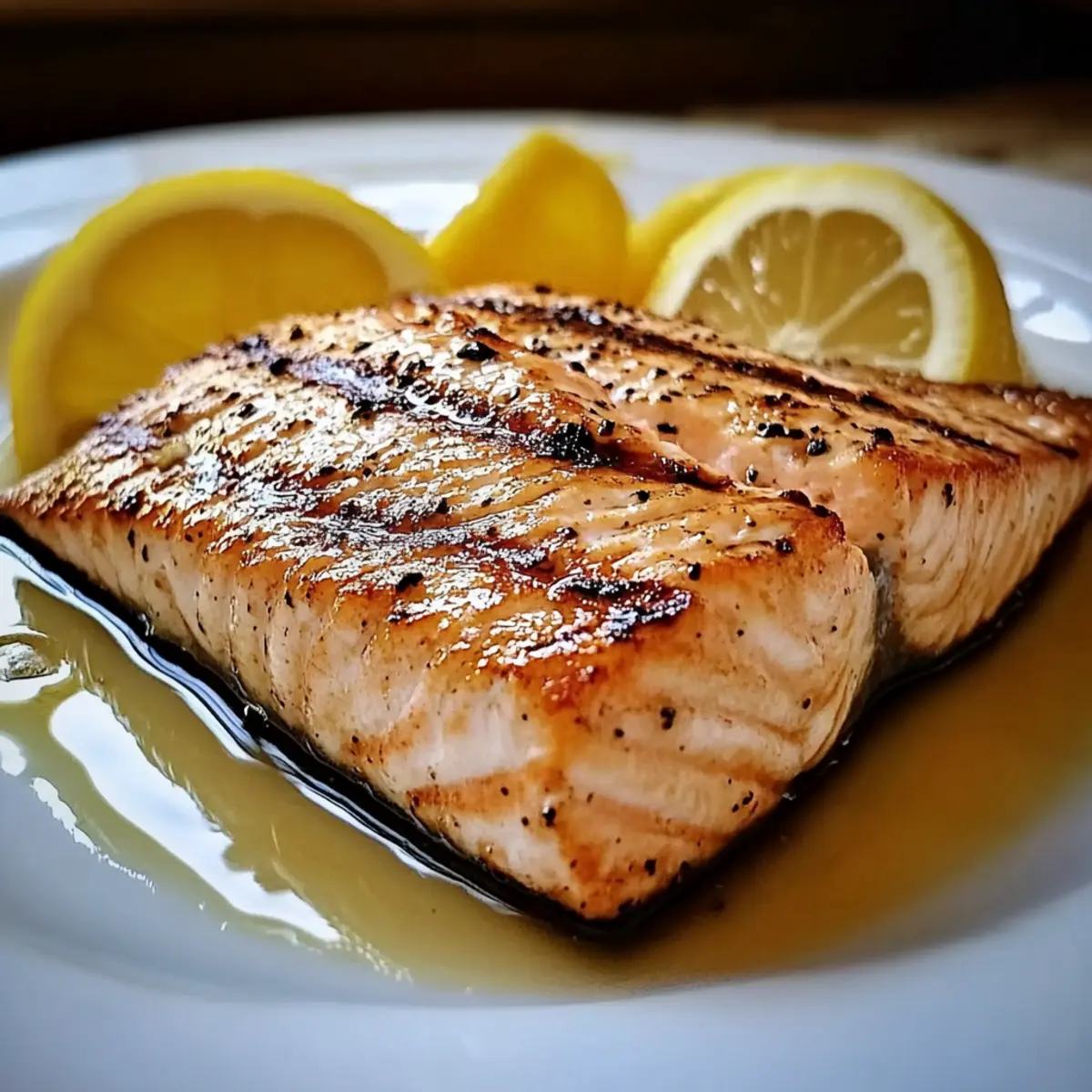 Grilled Salmon with Lemon