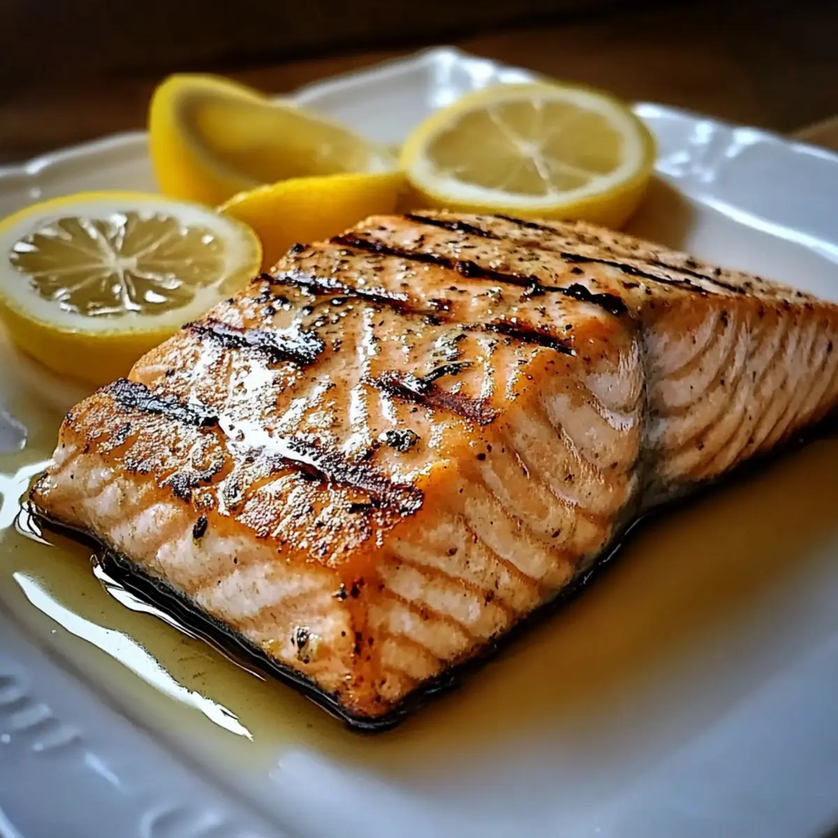 Grilled Salmon with Lemon