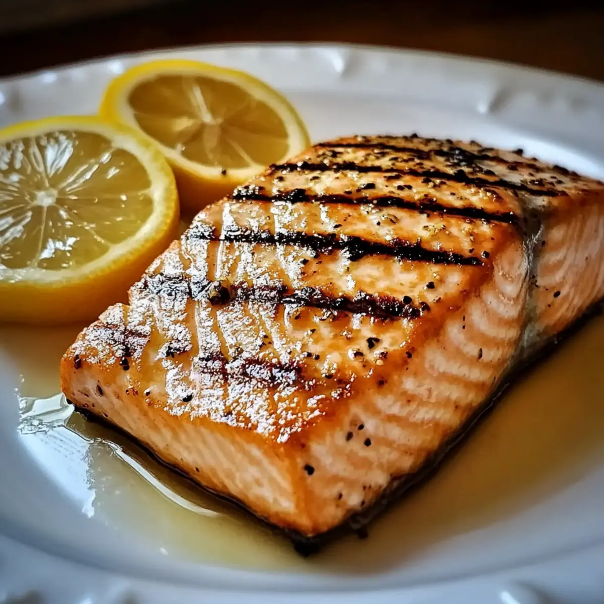 Grilled Salmon with Lemon