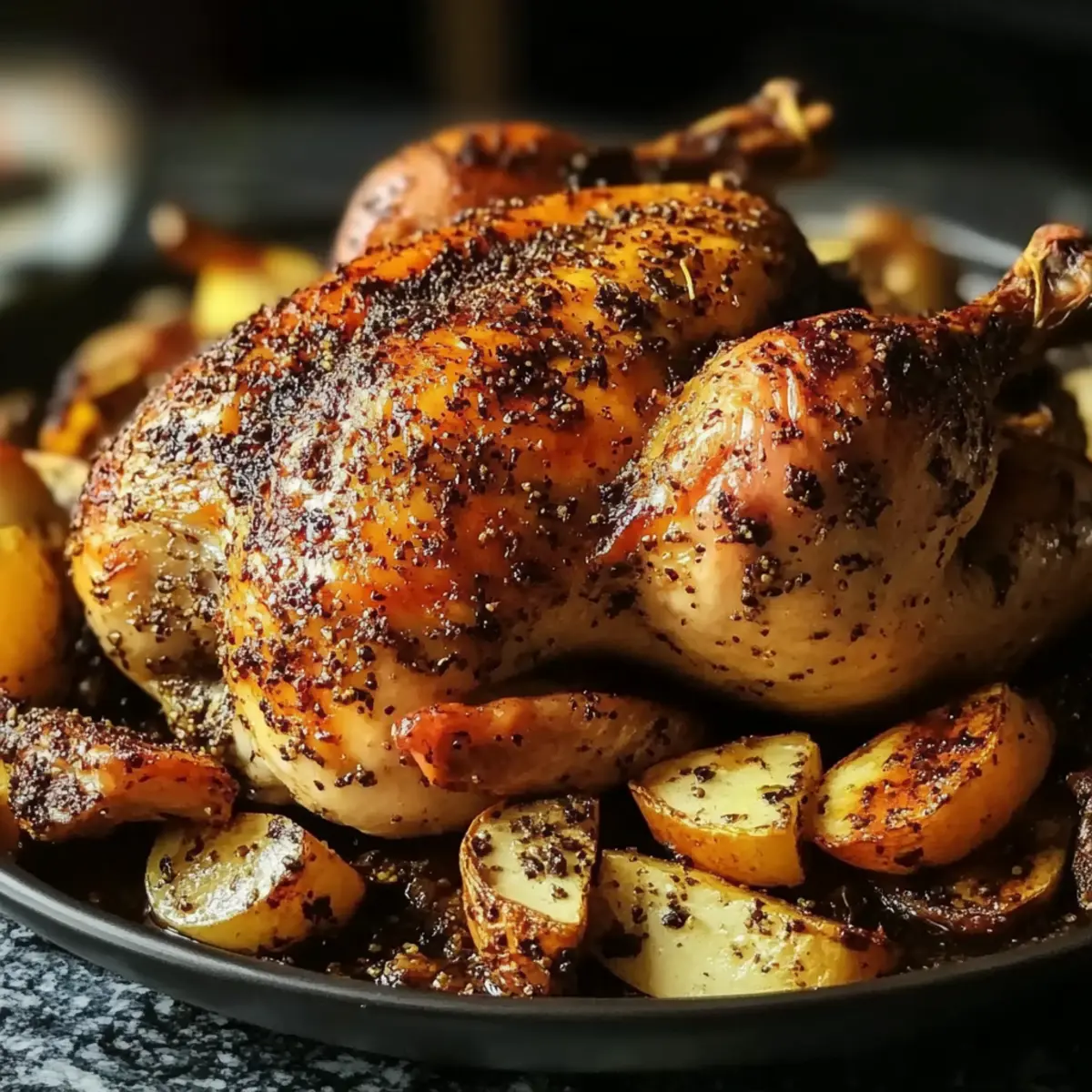 Juicy Black Pepper Whole Chicken