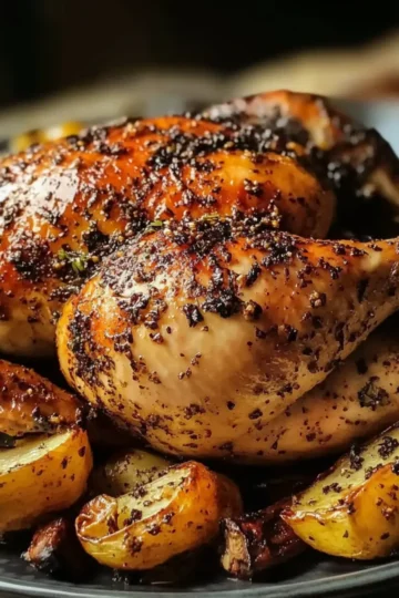 Juicy Black Pepper Whole Chicken