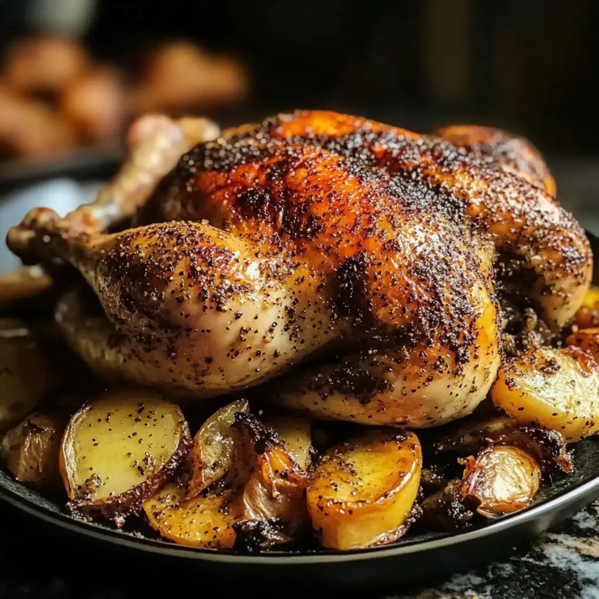 Juicy Black Pepper Whole Chicken