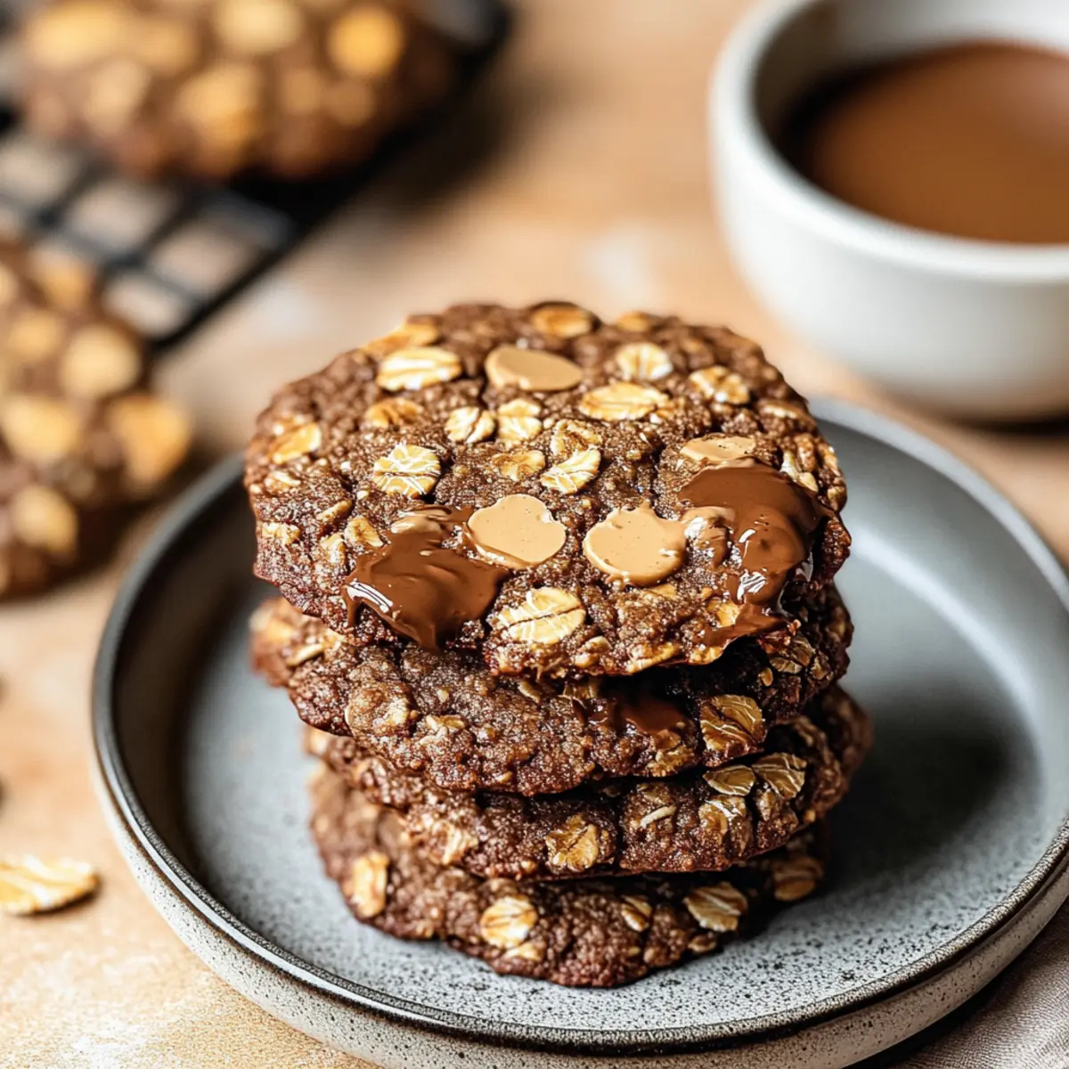 Nutella Oatmeal Peanut Butter Chip Cookies