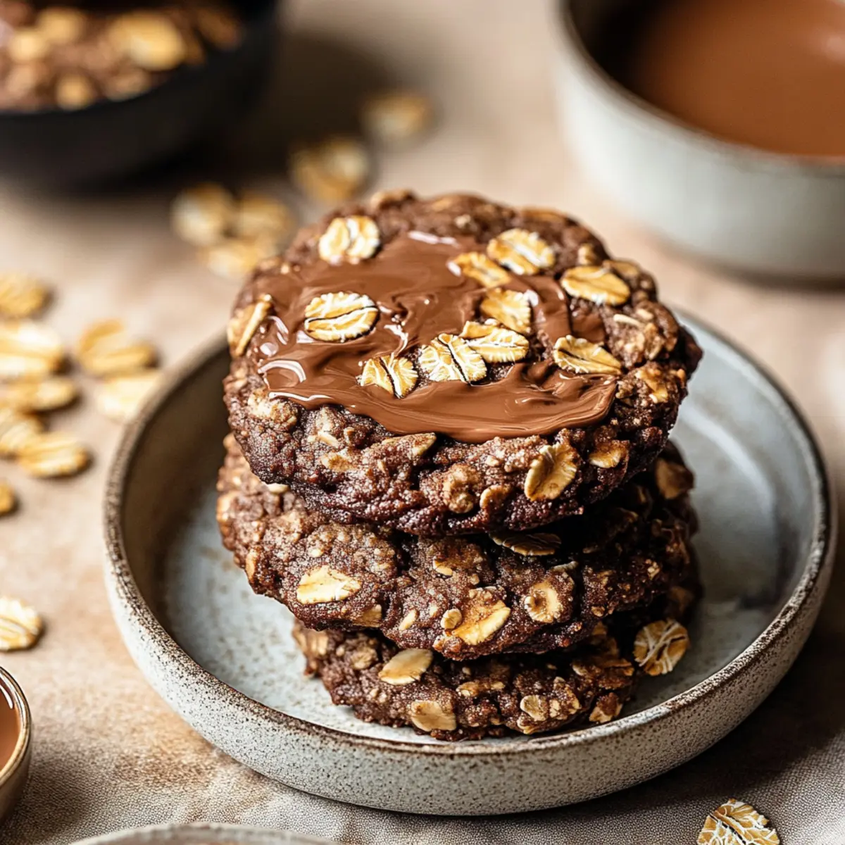 Nutella Oatmeal Peanut Butter Chip Cookies