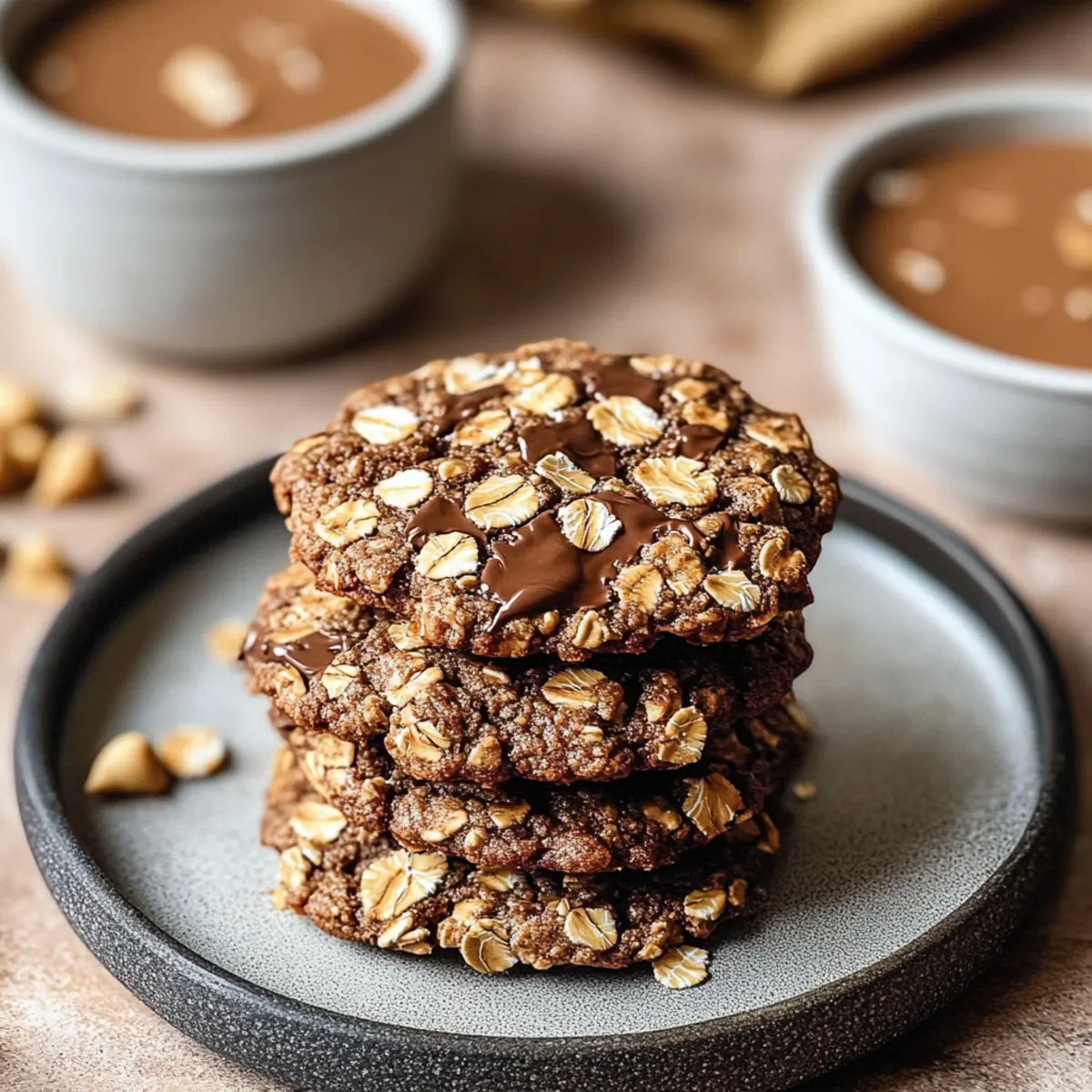 Nutella Oatmeal Peanut Butter Chip Cookies