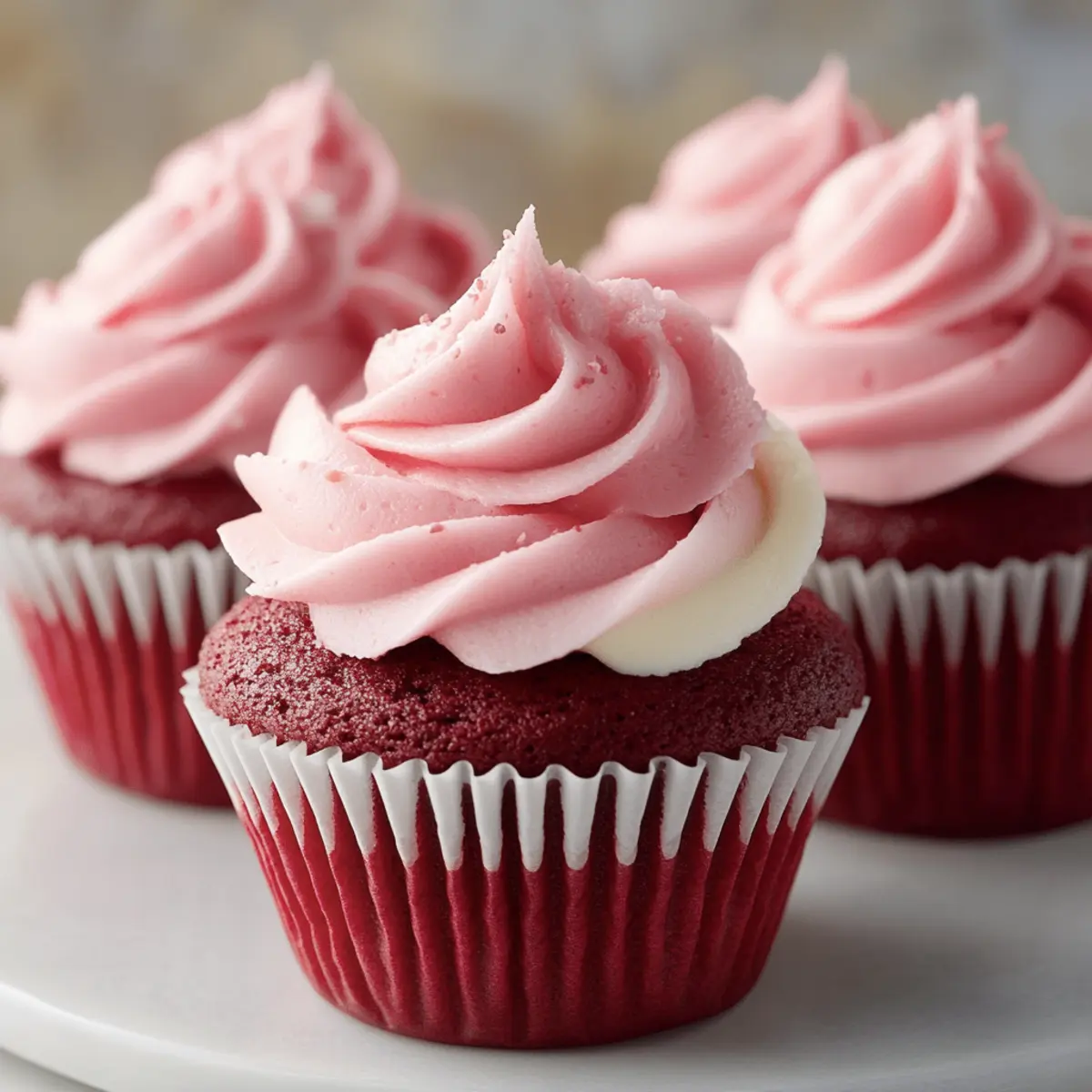 Pink Velvet Cupcakes