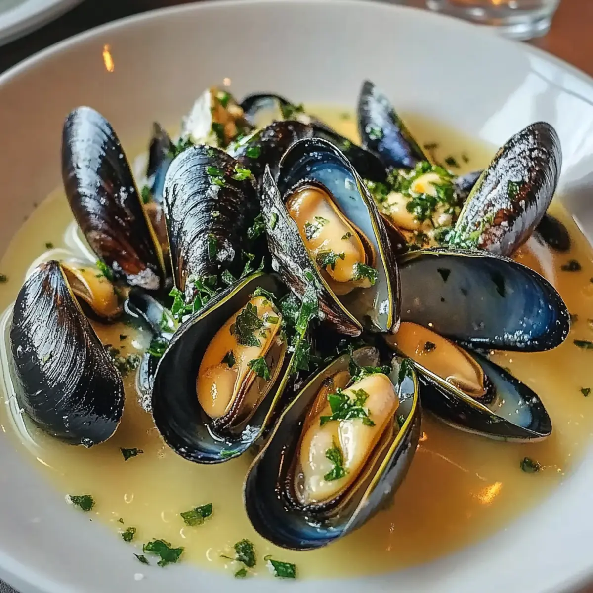 Steamed Mussels with Garlic Butter