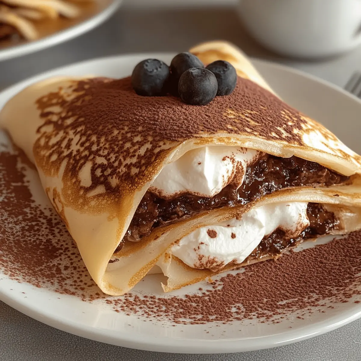 Tiramisu Stuffed Crêpes